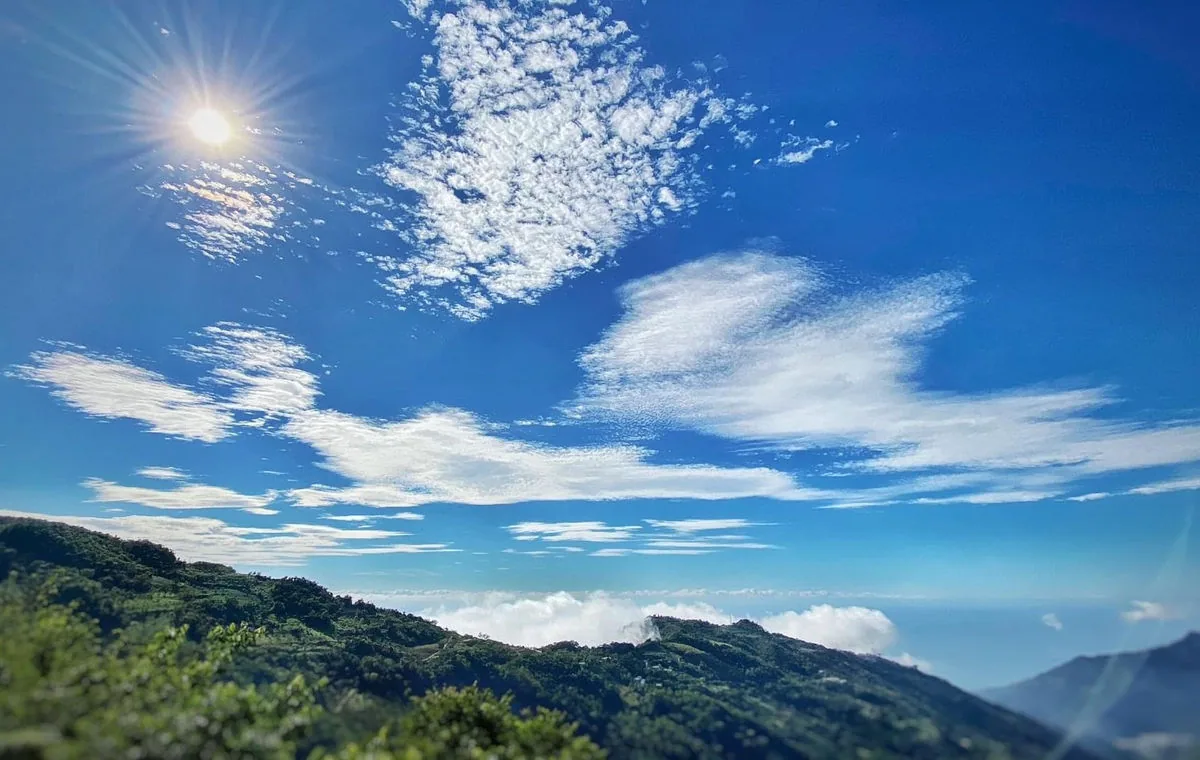 山海家庭房眺望的藍天山景